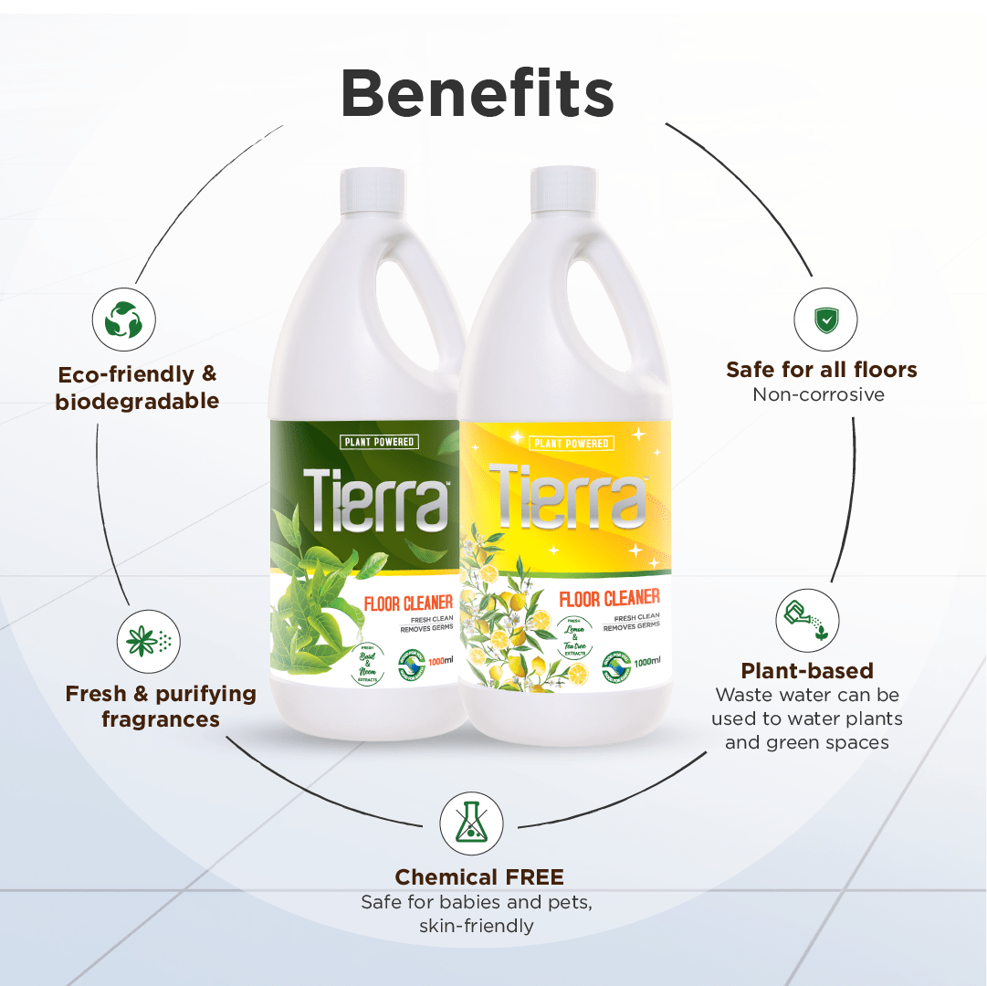 Tierra Floor Cleaner | Basil & Neem Extracts - 500 ml