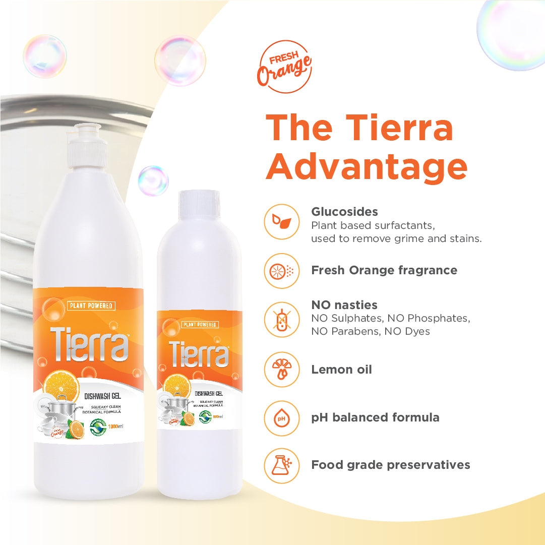 Tierra Dishwash Gel | Orange - 1000 ml