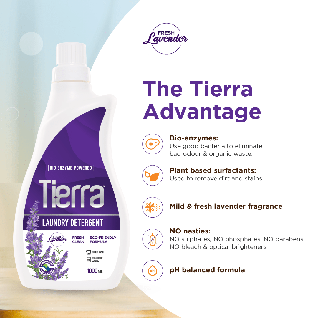 Tierra Gentle Laundry Detergent | Lavender 1000 ml